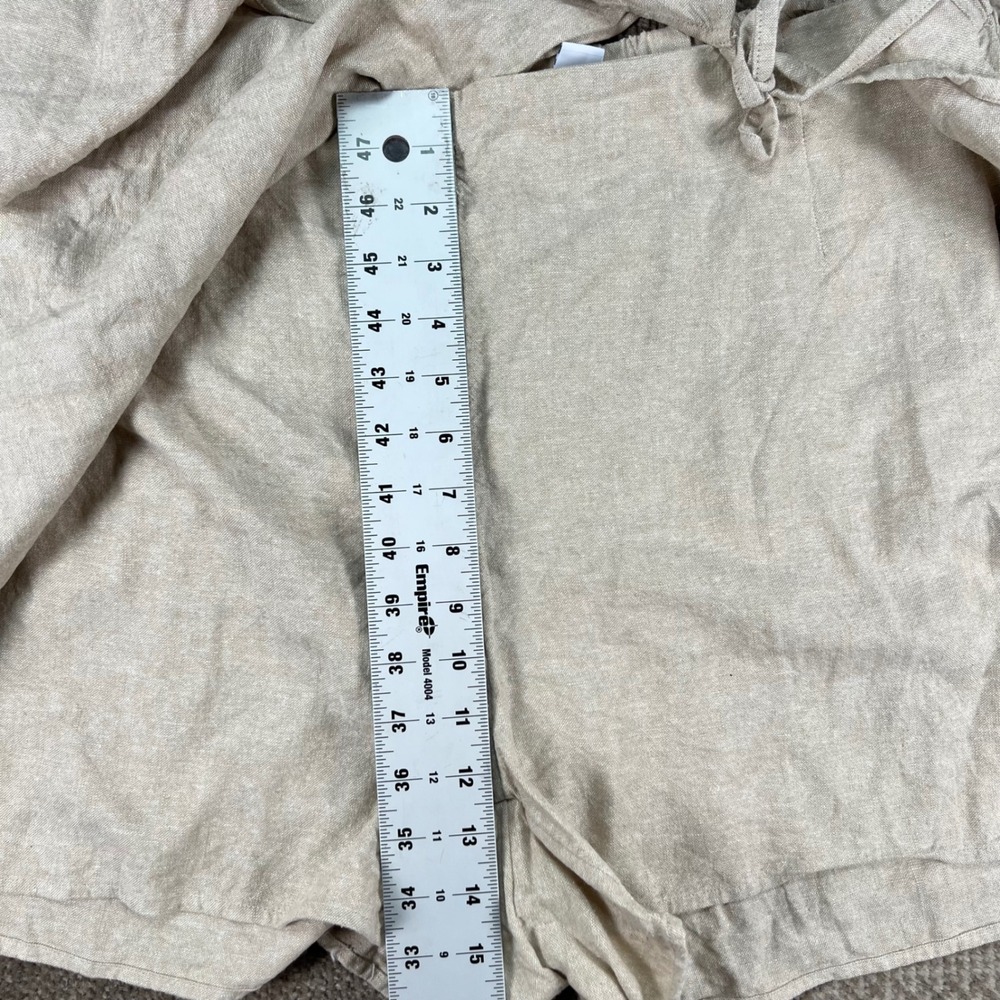 Old Navy Womens 2X Linen Blend Wrap Skort Beige Neutral Coastal‎ Summer Casual - Picture 7 of 10